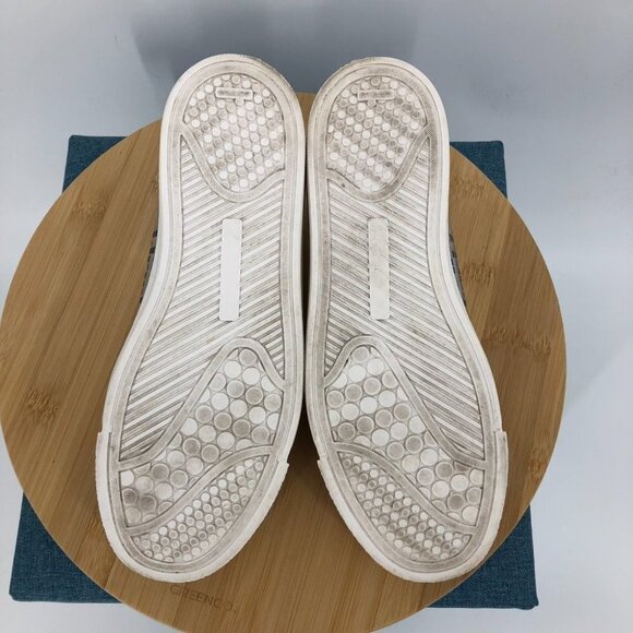 Anya Hindmarch Space Invaders Silver Metallic Leather tennis sneakers size 37 - Picture 5 of 16